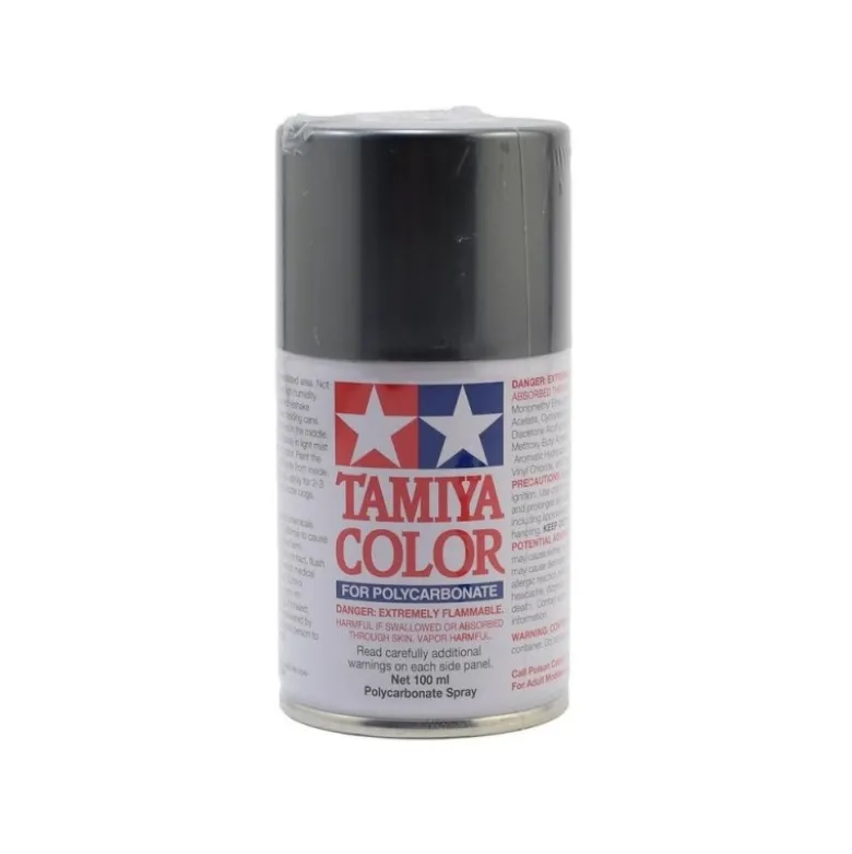 Peinture aérosol 100ml pour LEXAN Tamiya PS63 gun métal clair