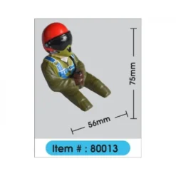 Pilote peint Jet avec casque & masque H75mm l56mm 21g Phoenix Model