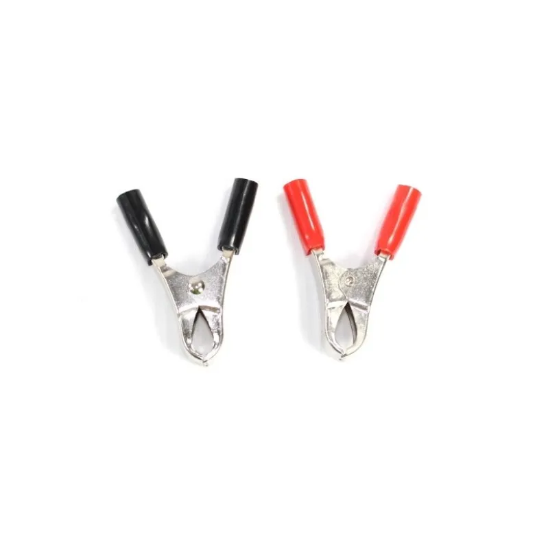Pinces crocodile 15A (2x) - pour fiches banane 4mm