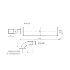 PIPE pour MVVS 1323204 58/116cc droit