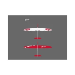 Planeur RCRCM 300 Carbone F3F/F3B blanc et rouge 2,90m