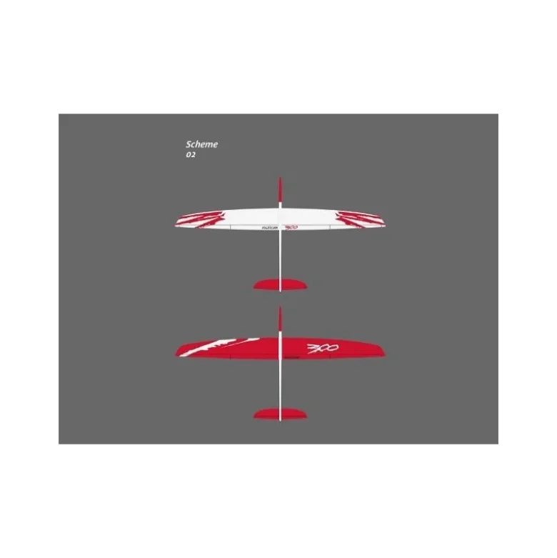 Planeur RCRCM 300 Carbone F3F/F3B blanc et rouge 2,90m
