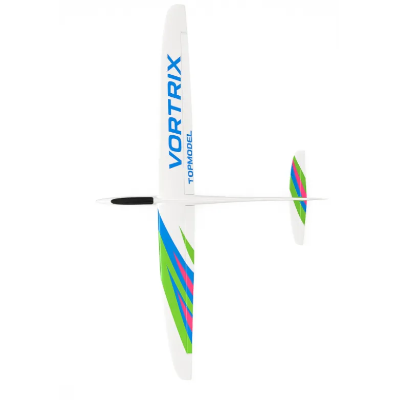 Planeur Vortrix Topmodel Blanc, Vert, Bleu Rose, env. 1,5m