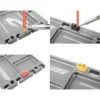 Plateau aluminium rouge multi-usage - Corally