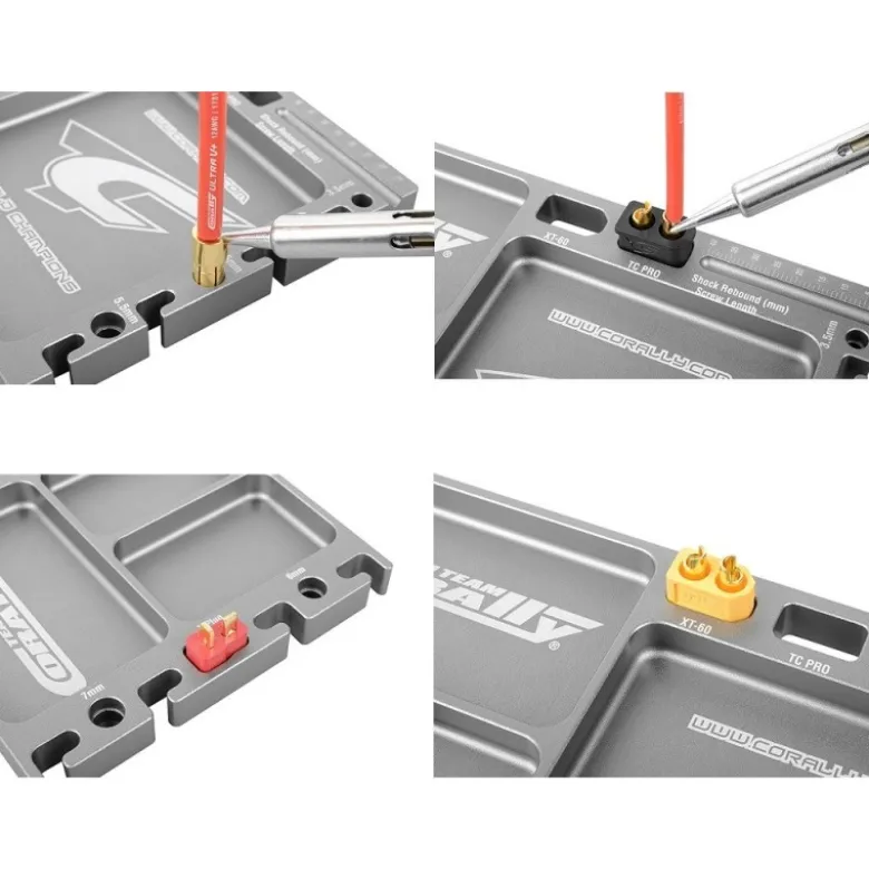 Plateau aluminium rouge multi-usage - Corally