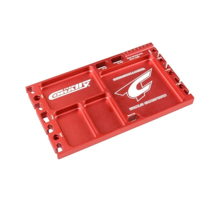 Plateau aluminium rouge multi-usage - Corally