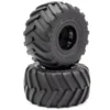 Pneus MONSTER TRUCK colles sur jantes noires 6" -141-7 Hex.12mm