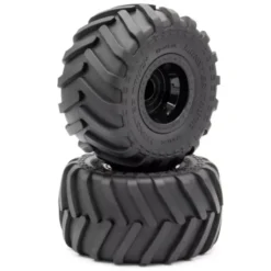 Pneus MONSTER TRUCK colles sur jantes noires 6" -141-7 Hex.12mm