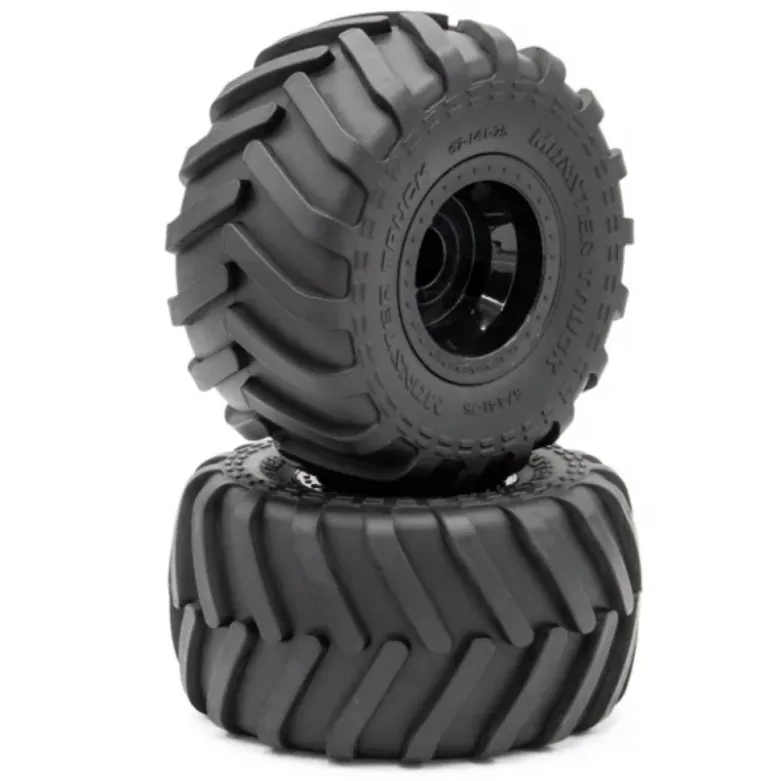 Pneus MONSTER TRUCK colles sur jantes noires 6" -141-7 Hex.12mm