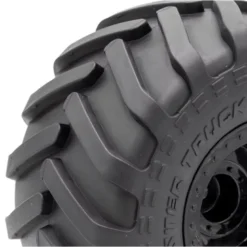 Pneus MONSTER TRUCK colles sur jantes noires 6" -141-7 Hex.12mm