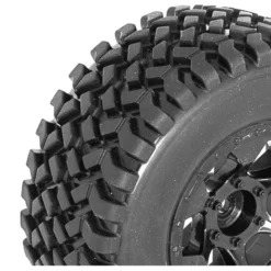 pneus SQUARE Short Course montes colles sur jantes noires Hex.12mm