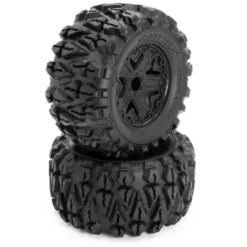 Pneus TERRAMAX montes colles sur jante noires 140/73 Hex.12mm