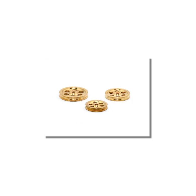 POULIE LAITON diamètre 16, alésage 2mm 2pcs