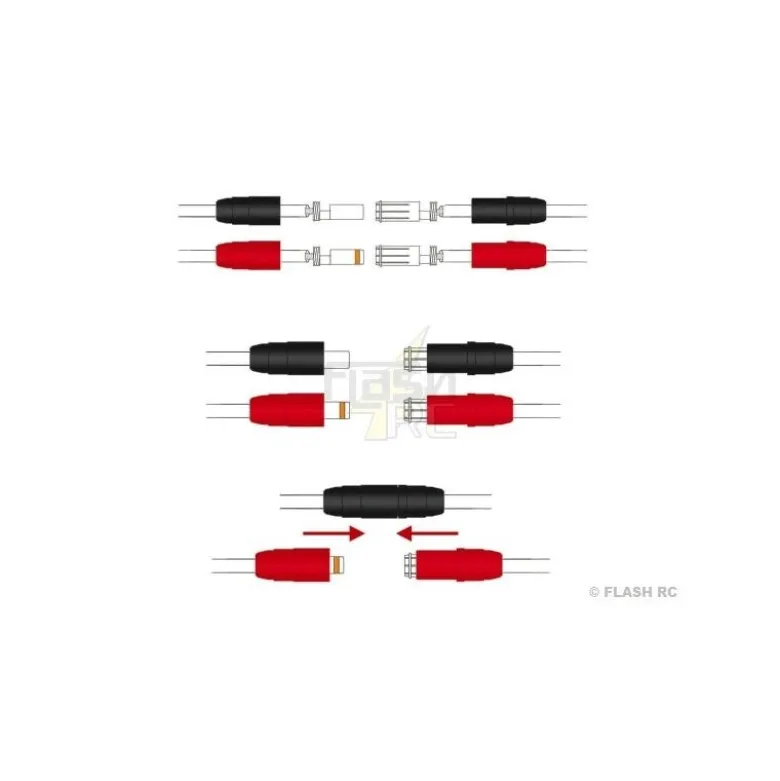 Prise AS150 anti-étincelles M/F (2 paires)
