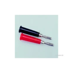 Prise banane rouge noire (1 paire) - KAVAN