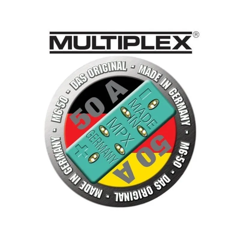 Prise MPX 6 pins femelle (x3) M6 50A originale MULTIPLEX