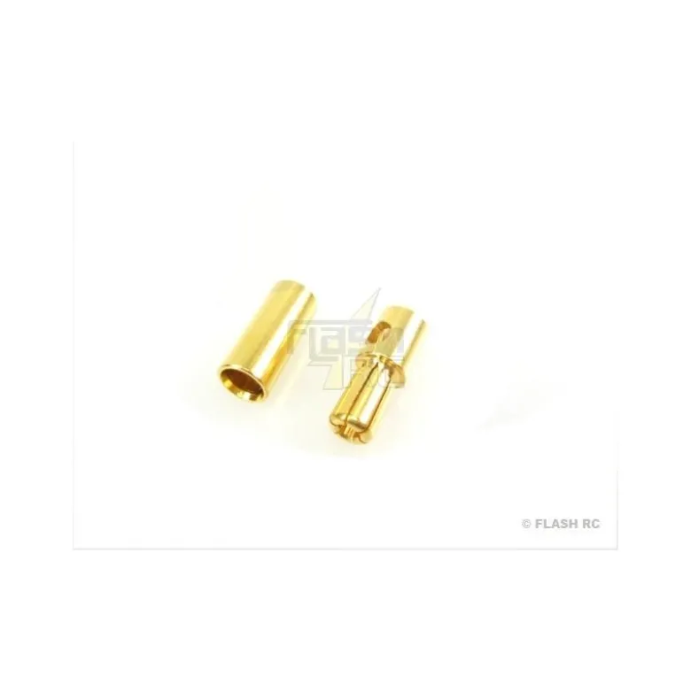 Prise OR 5.5mm M/F (1 paire) Qualité allemande Muldental
