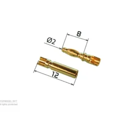 PRISE PK 2 mm COURTE 2 paires