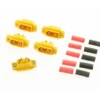 Prises XT60 E1 males fixables sur panneau (5 pcs), gaine thermo incluse Hacker
