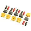 Prises XT60 L femelles (5 pcs), gaine thermo incluse Hacker