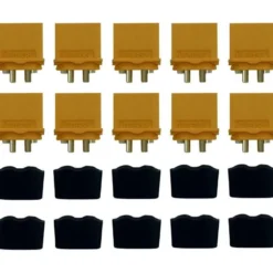 Prises XT60 L male avec capuchon sur platine(10 pcs)
