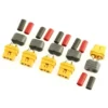 Prises XT60 L M/F fixable sur platine (2 paires), gaine thermo incluse, Hacker