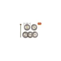 Proxxon 5 brosses en acier en forme de disque ø 22,0 mm - 28952
