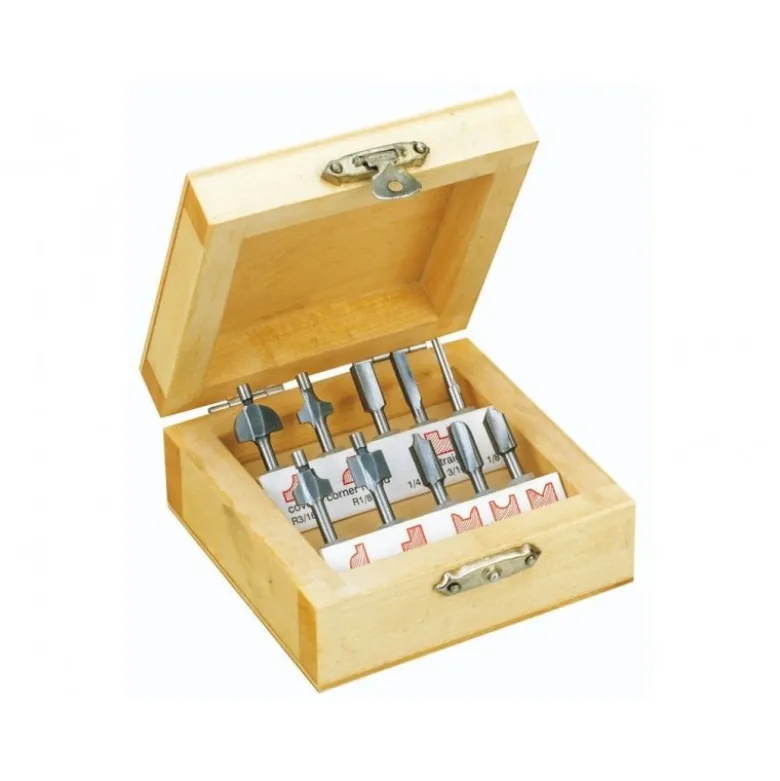 Proxxon Fraises jeu de 10 pour bois à profiler pour FT300- MT300-OFV-MOF livré coffret bois