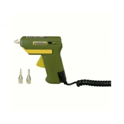 Proxxon HKP 220 - Pistolet à colle 200° avec 3 embouts et 4 bâtons de colle Ø 7 mm Lg 100 mm