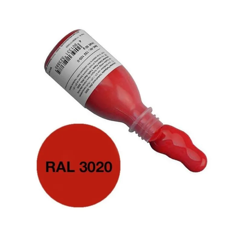 Pâte époxy colorante rouge trafic (RAL 3020) 50g R&G