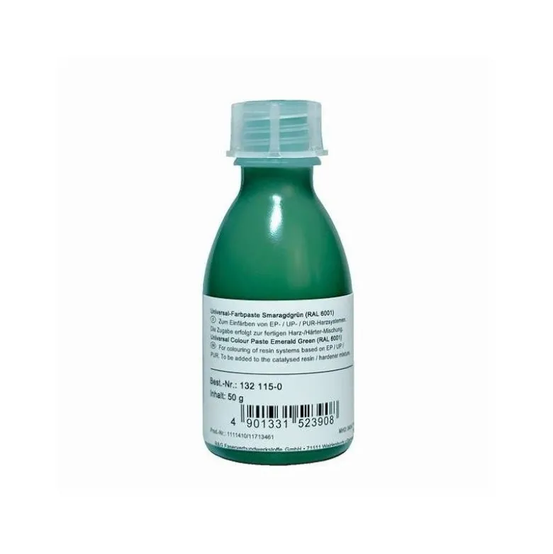 Pâte époxy colorante vert émeraude (RAL 6001) 50g R&G