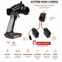 Radio DX6C 6 voies DSMR récepteur SR315 spektrum + 2 servos A6030 offerts