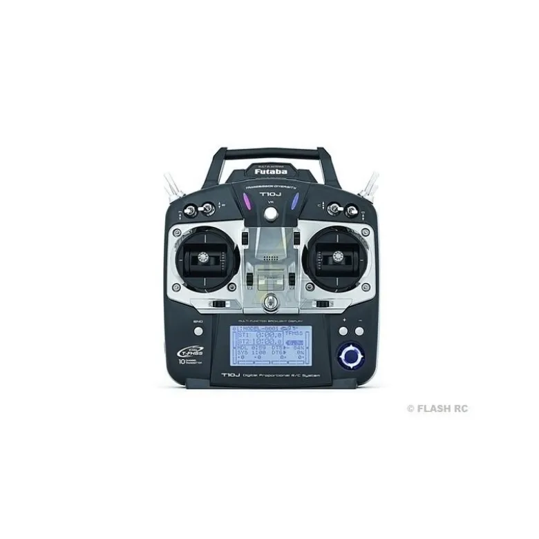 Radio Futaba T10J 10/8/0 2.4Ghz T-FHSS + R3008SB Mode 2 ( sans accu / chargeur )