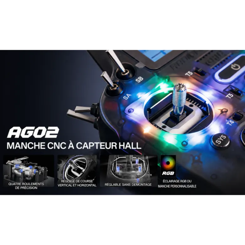 Radiomaster GX15 Max - Bleue - manche à effet hall