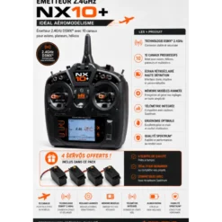 Radio NX10+ 20 Voies Spektrum DSMX 2,4GHz + 4 servos A6030 offerts