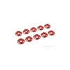 RONDELLE M4 POUR VIS RONDE TETE PLATE ALU ROUGE