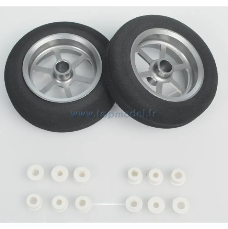 ROUE MOUSSE NF Ø30mm JANTE ALU La paire