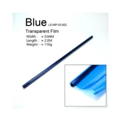 Rouleau 2m entoilage FLASH RC bleu transparent (largeur 64cm)