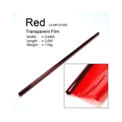 Rouleau 2m entoilage FLASH RC rouge transparent (largeur 64cm)