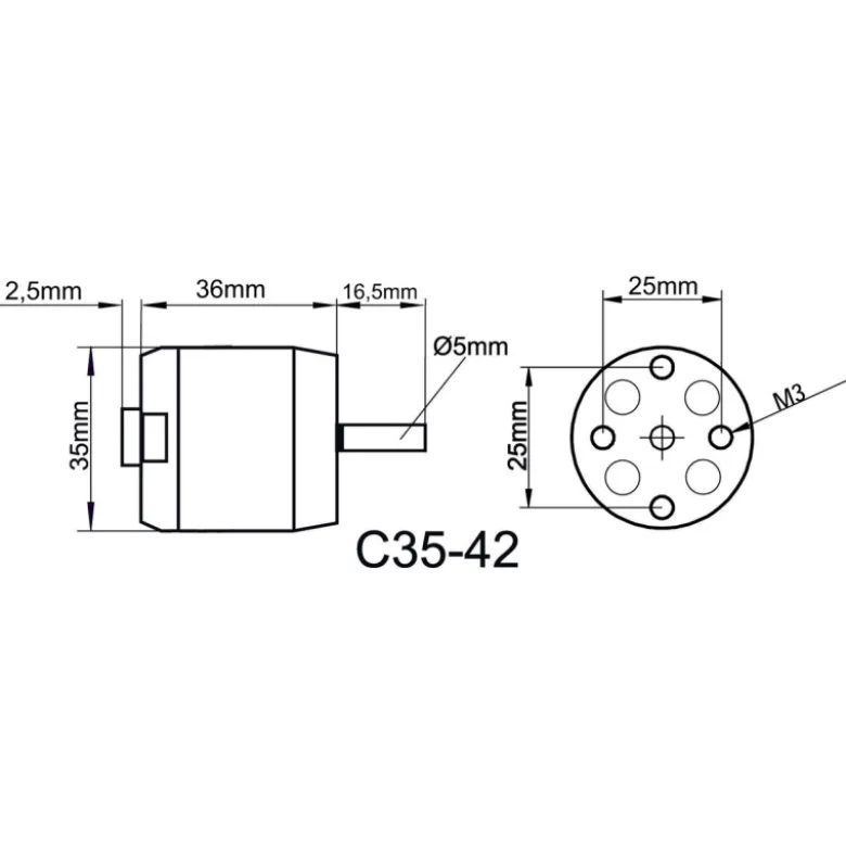 ROXXY BL Moteur C35-42-810kV Solius Heron