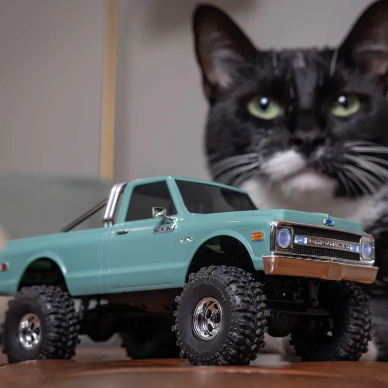 1/30 SCX30 Chevrolet K10 4X4 RTR Brushed Rock Crawler (Batterie & Chargeur), Vert
