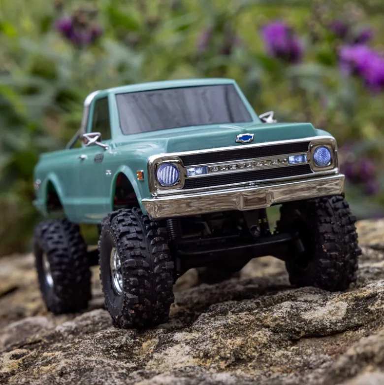 1/30 SCX30 Chevrolet K10 4X4 RTR Brushed Rock Crawler (Batterie & Chargeur), Vert