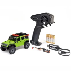 SCX30 Jeep Wrangler JLU 4X4 RTR à charbon Rock Crawler (Batterie et chargeur inclus), vert - Axial