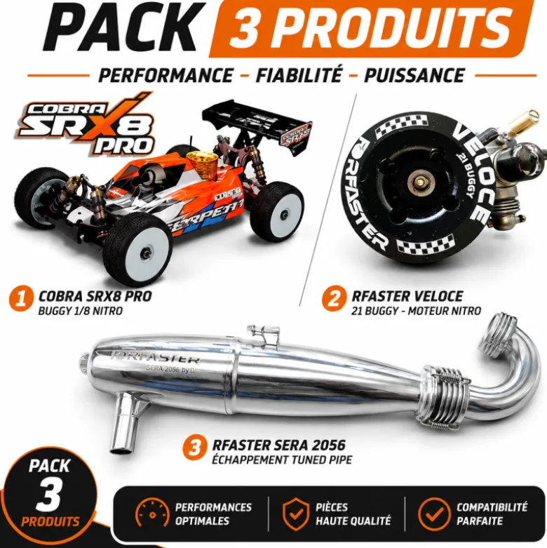 Serpent SRX8 PRO GP 1/8 4wd (SER600020) + moteur TT 3.5cc
