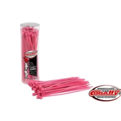 Serre cable rilsan rose - 2,5x100mm - 50 pcs - Team Corally
