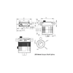 Servo aile KST A12-T HV 12mm (32g, 20kg.cm, 0.12s/60°)