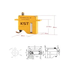 Servo aile KST X10 MINI PRO-B ( 20g, 8kg.cm, 0,08/60°)