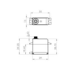 Servo alu digital métal HV69 Mks