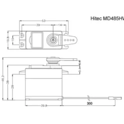 Servo digital standard Hitec MD485HW (45g, 7kg.cm, 0,15sec/60°)