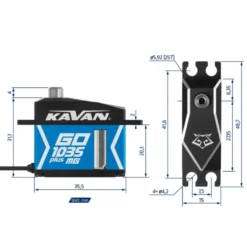 Servo Kavan GO-1035MG Plus (0.07s/60°, 22kg.cm)
